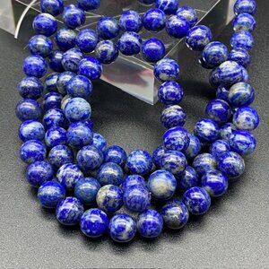 8mm Lapis Lazuli Genuine Semi Precious Natural Gemstone Bead Strand